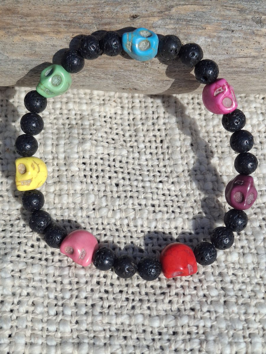 Skull Volcano Rainbow 6mm